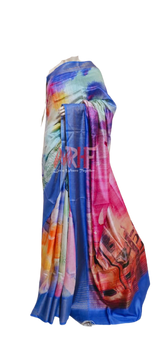 Pure Tussar Silk print saree